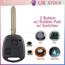 For Toyota Yaris 2006 2007 2008 2009 2010 2011 Car Key Fob Case 2 Button TOY43