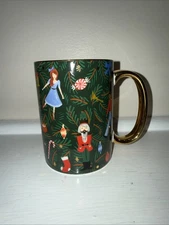 Rifle Paper Co. Porcelain Mug, Evergreen Nutcracker Christmas Holiday