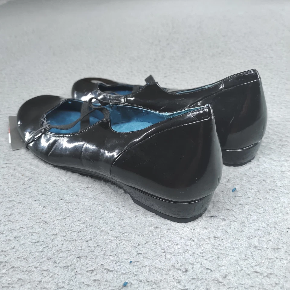 Vionic Shoes Womens Size 10 Black Patent Mary Jane Flats Orthaheel Crisscross - Image 4 of 4