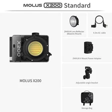 Zhiyun MOLUS X200 RGB Combo Full Color Pocket Led Video COB Light 2700-6500K APP