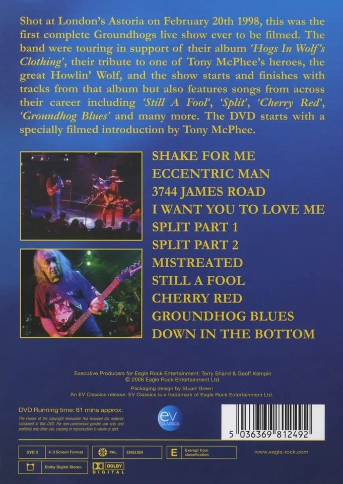 Live At The Astoria (DVD) Various Artists The Groundhogs - Image 2 of 2