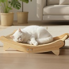 Cat Scratcher Bed   Durable Arc-Shaped Cat Bed Scratch Pad, Natural Sisal Ma...