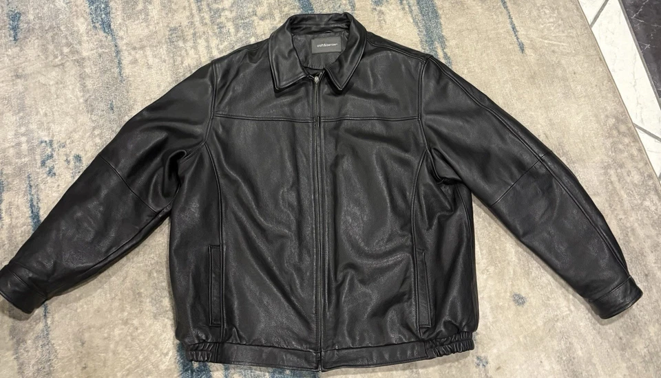 Croft And Barrow Hombre Chaqueta de Cuero XXLT 🔥🔥 Foto 4 de 4