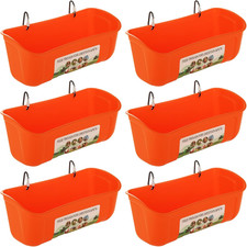 6 Pack Hanging Chicken Feeder Trough, Duck Feeder for outside with Clips, Water