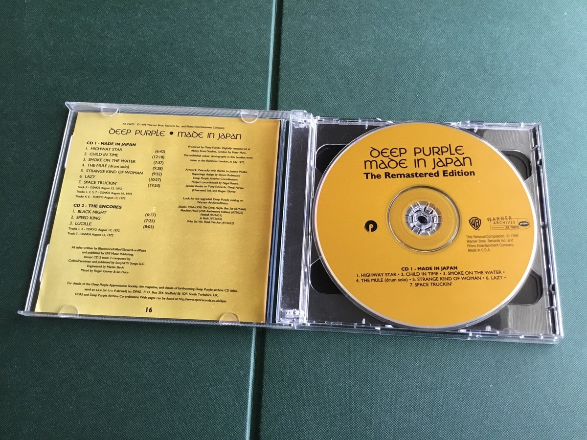 DEEP PURPLE Made In Japan Remastered Edition 2CD (Rhino 1998) Nice
