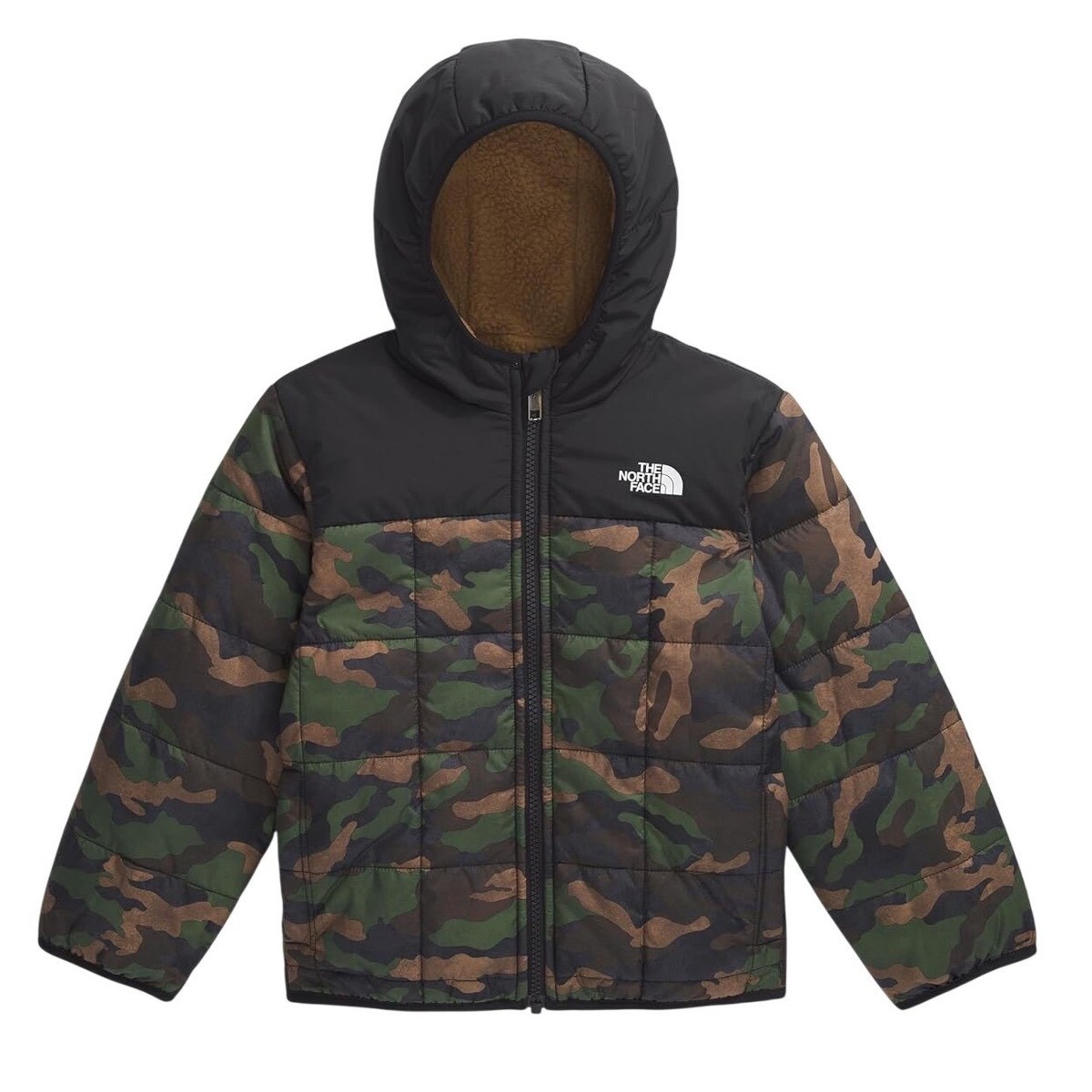 The North Face Boys' Reversible Shasta Hooded Full-Zip Jacket Camo