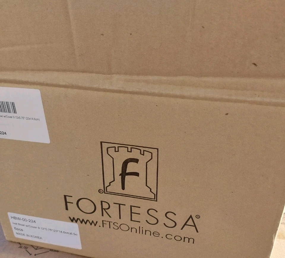 Juego de 6 cuencos ovalados Fortessa HBW-00-224 9,12 pulgadas con cubierta porcelana de hueso 6,5 OZ Foto 2 de 2