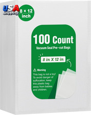 100 Count Vacuum Sealer Bags Quart 8 X 12 Inch for Seal a Meal, Commerci