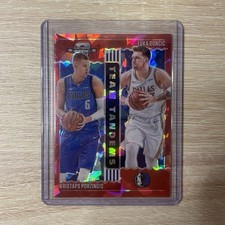 Panini Contenders Optic Team Tandems Red Cracked Ice #2 Porzingis Doncic Maveri…