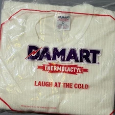 Vintage Damart Thermolactyl Long Sleeve Thermal Top Cream L Made in USA
