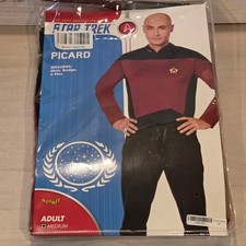 Star Trek Picard Adult Medium Costume with Shirt, Badge, and 5 Pins