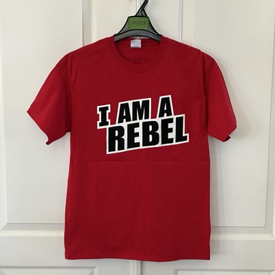 UNLV I AM A REBEL Shirt Adult Medium Red University Casual Outdoor Men
