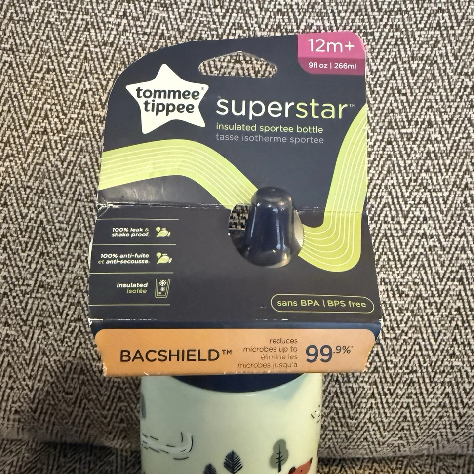 Tommee Tippee Insulated Straw Sippy Cup, 9oz., 12M+, Leak & Shake Proof Bottle - Image 2 of 4