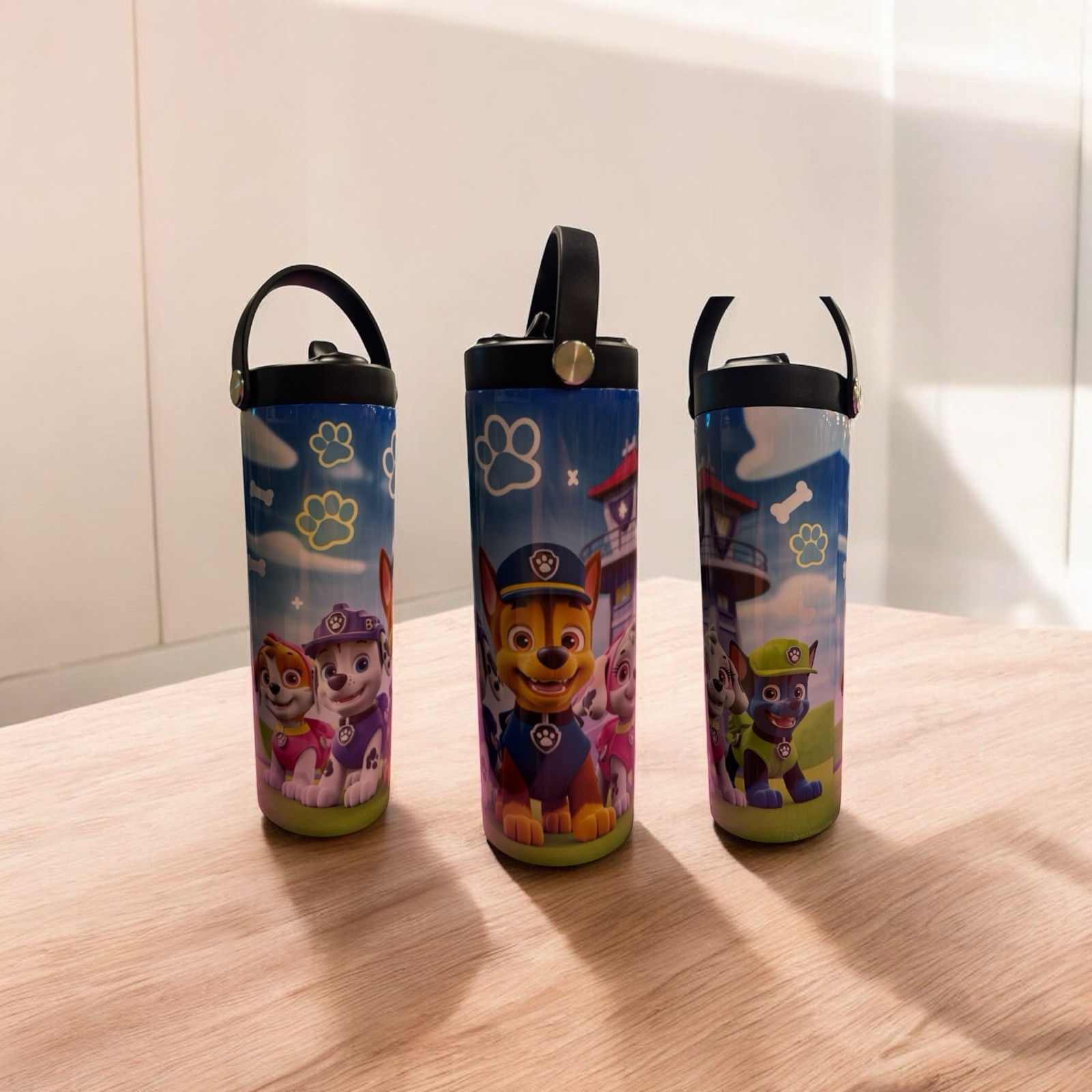 Set 3pcs Plastic With Handle & Lid