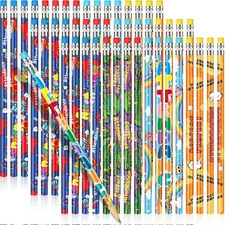 72 Pcs Attendance Pencils with Eraser Bulk Assorted Wooden Pencils Student Ca...