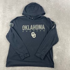 Oklahoma Sooners OHT Colosseum Mens Large Black Long Sleeve Hooded T-Shirt Camo