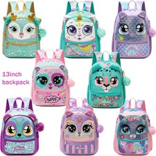 1pc Cute 13 Inch Animal Backpack Kindergarten Outdoor Sports Little Girl with Sm