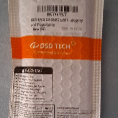 DSD TECH SH-U09C2 USB Adapter for Debugging Programming Blue Transparent Case
