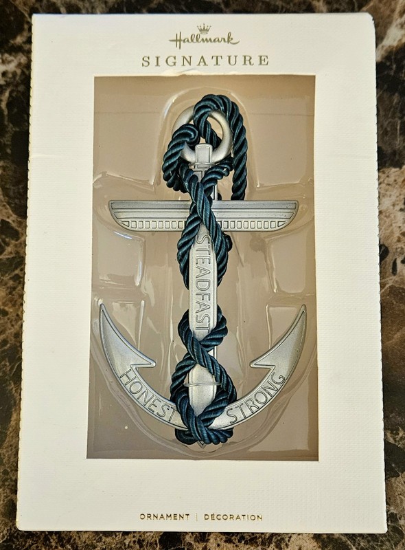 Hallmark Signature Anchor Steadfast Honest Strong Christmas Holiday Ornament NEW