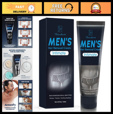 Painless Hair Removal Cream for Men - Sensitive Skin, Aloe Vera Vitamin E, 4.2