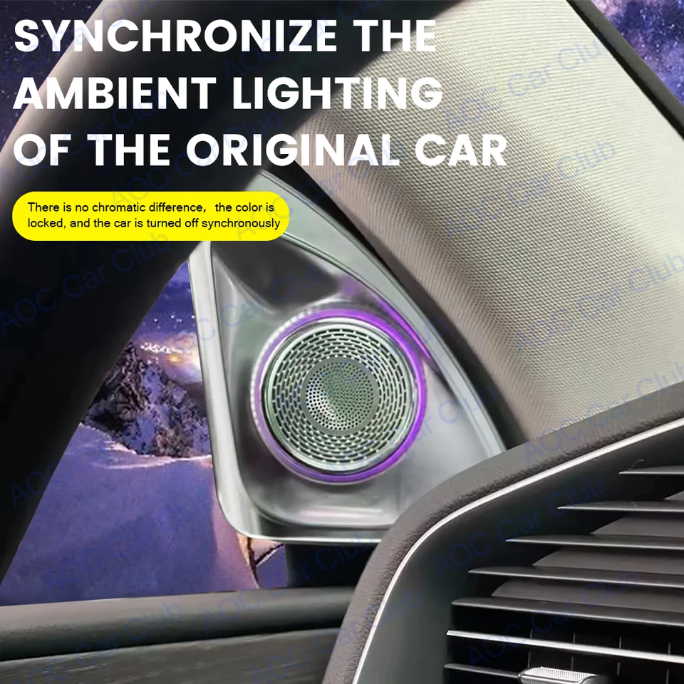 Para Mercedes Benz W167 GLE GLS 64 Colores LED Luz Ambiental Tweeter Altavoz Luz Foto 4 de 4