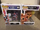 2-FUNKO POP! FIVE NIGHTS AT FREDDY'S #881 FOXY & #907 BALLOON FOXY VINYL FIGURE