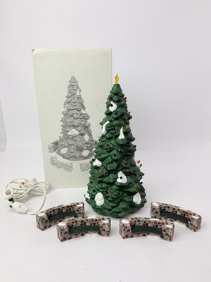 Vintage Dept 56 Heritage Village 1997  Town Tree  Set of 5 #5565-4 W/ Light
