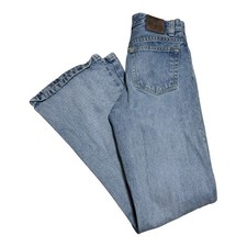 Vintage 2000s Gap Flared Cotton Blue Light Wash Jeans Youth 14 Slim 23.5x28.75 