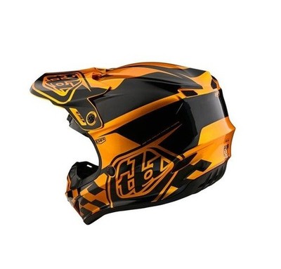 Troy Lee Designs Youth No MIPS Check up Dirt Bike Helmet Gold / Black Size M