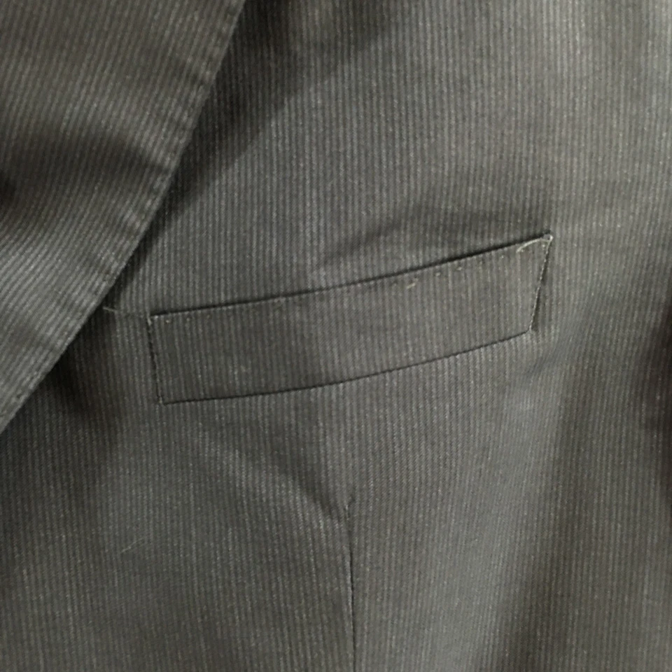 Blazer Hugo Boss Para Hombres 44R Negro Rayas Dos Botones Mezcla de Lana Chaqueta Formal Foto 4 de 4