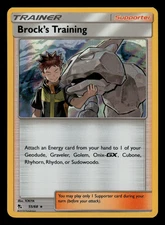 NM - Pokemon Brock's Training 55/68 Hidden Fates Holo Rare