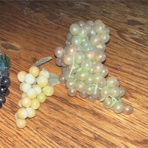 Artificial Plastic Decorative Grapes Bunches Multicolor 3 Pack, Kitchen/Dining