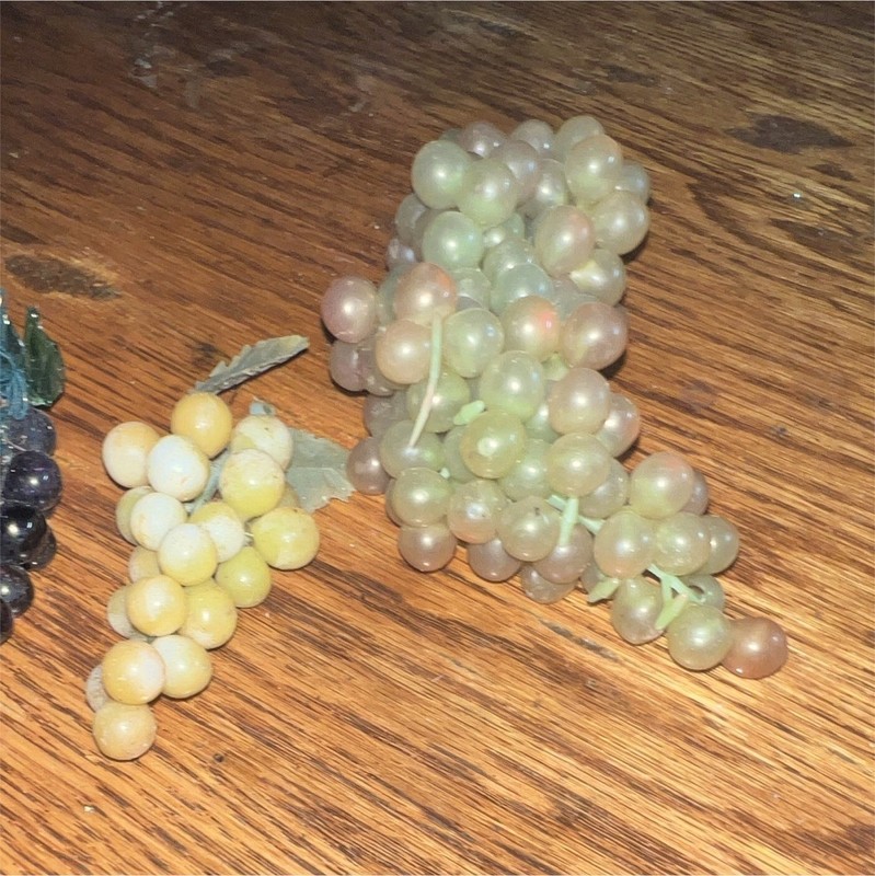 Artificial Plastic Decorative Grapes Bunches Multicolor 3 Pack, Kitchen/Dining