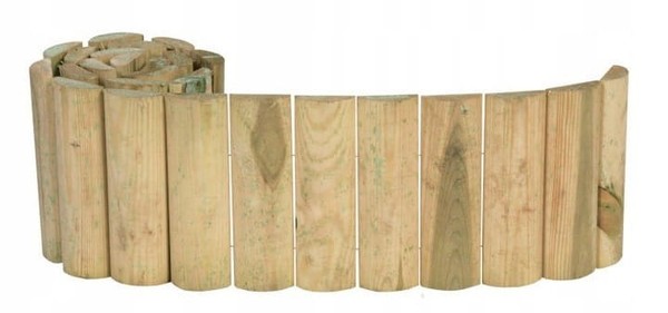 Garten-Palisaden-Rollzaun Aus Holz, 4,6 X 40 X 200 Cm-image