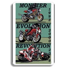 Vintage Ducati Monster Evolution 8x12 Aluminum Tin Sign - Etin1849