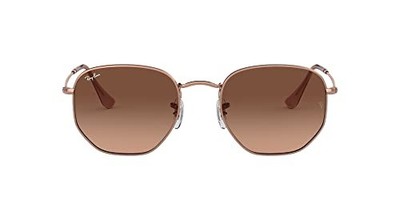 Ray-Ban RB3548N Hexagonal Flat Lens Sonnenbrille Copper/Pink Gradient Brown 51