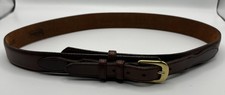 Vtg Am Eagle Brown HARNESS COWHIDE LEATHER BELT S6025 32  B-W