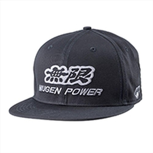 MUGEN POWER Logo Embroidery Cotton Flat Cap Black Free 57-60cm 90000-XYK -500A - 第 3/3 張圖片