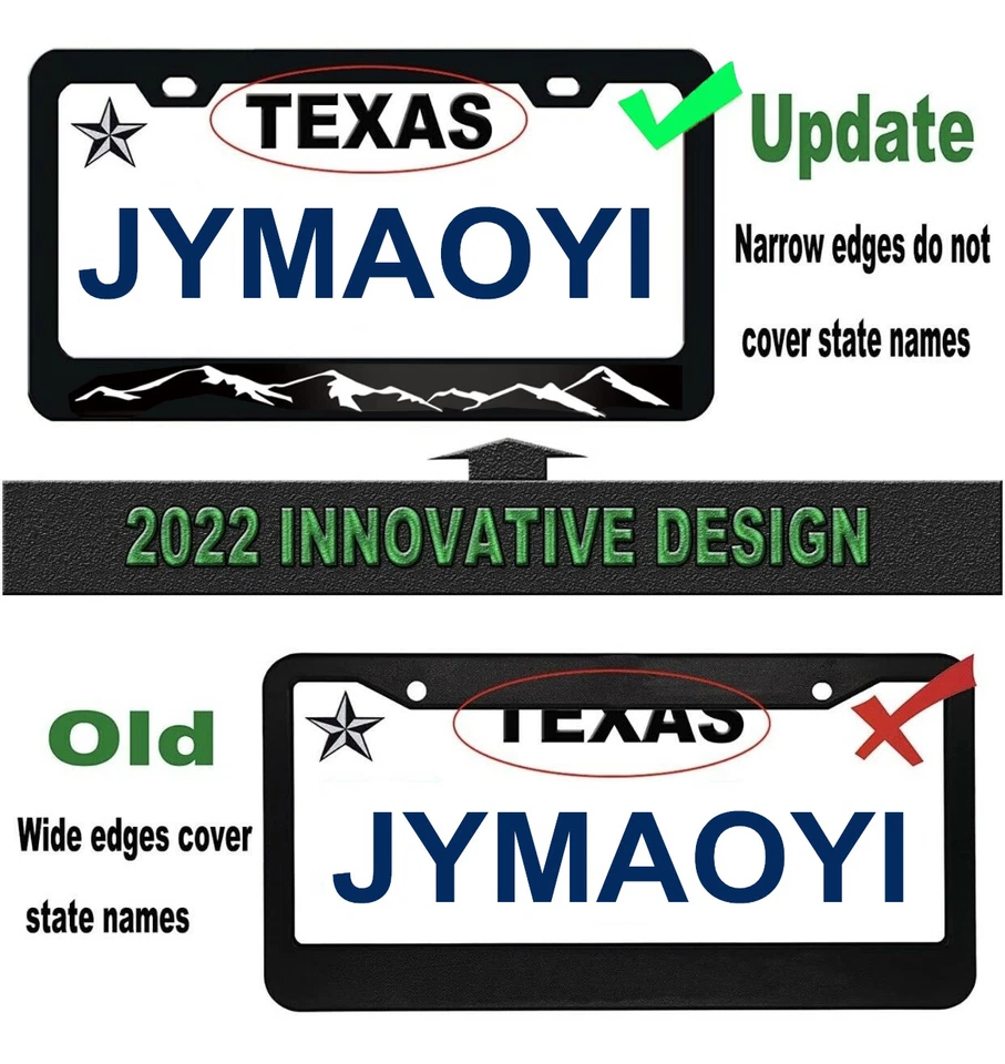 Se adapta a Hyundai Outback Mountain elevado metal coche matrícula marco cubierta J5 Foto 3 de 4