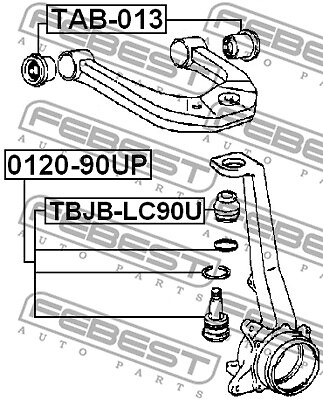 0120-90UP FEBEST Ball Joint for TOYOTA