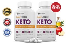 Rapid Ripped Keto ACV Extreme Pills 1675MG Stronger Thn Gummys Keto Support 2Pk