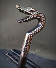 Dragon Head Designer Antique Style Handle Wooden Walking Stick Cane Gift