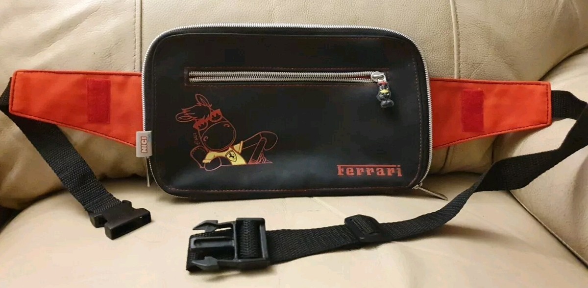 Ferrari Nici Sports Officiali Bum Bag Pouch Horsepower Black and