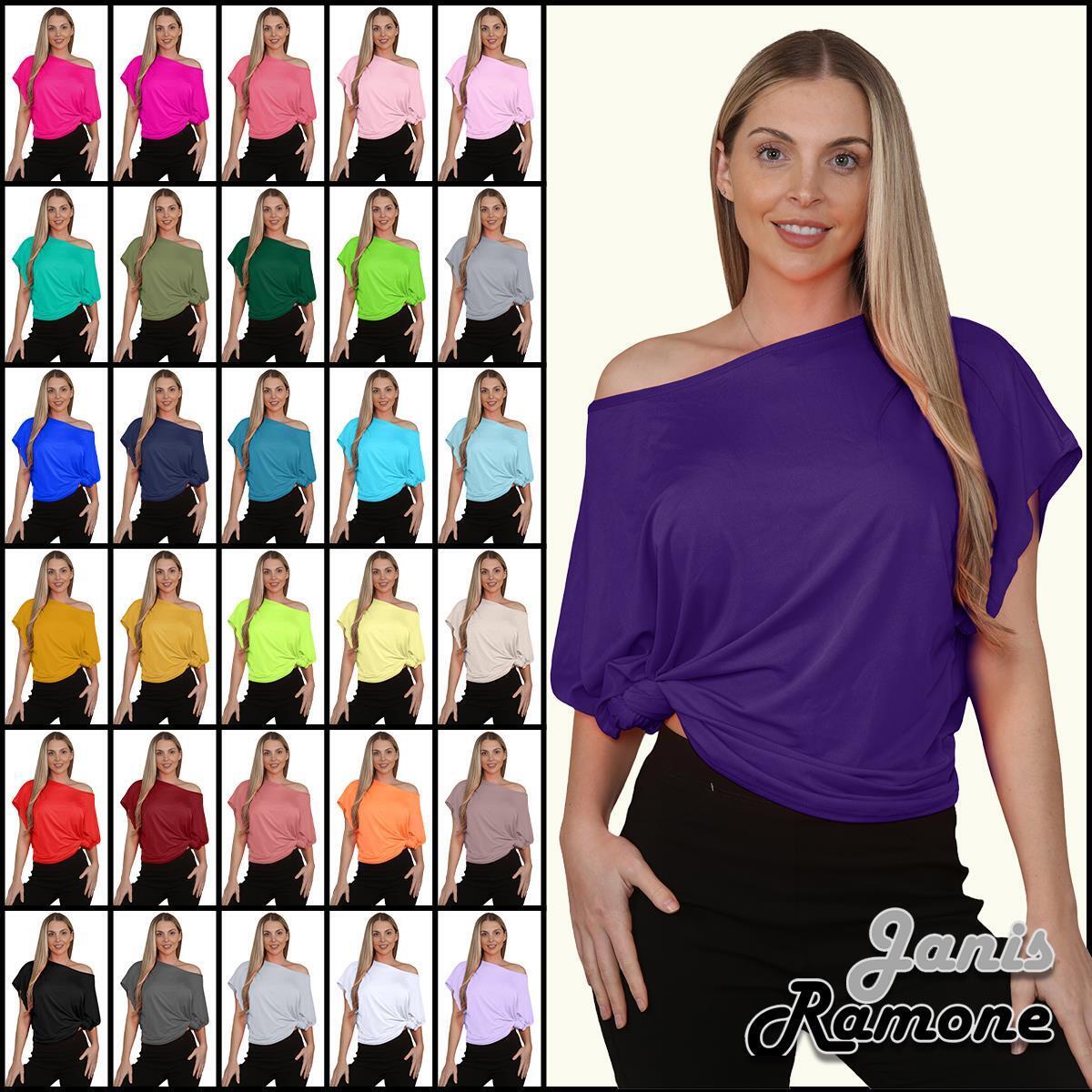 Womens Oversized T-Shirt Off Shoulder Top Tie Knot Plain Womens Oversized T-Shirt Off Shoulder Top Tie Knot Plain