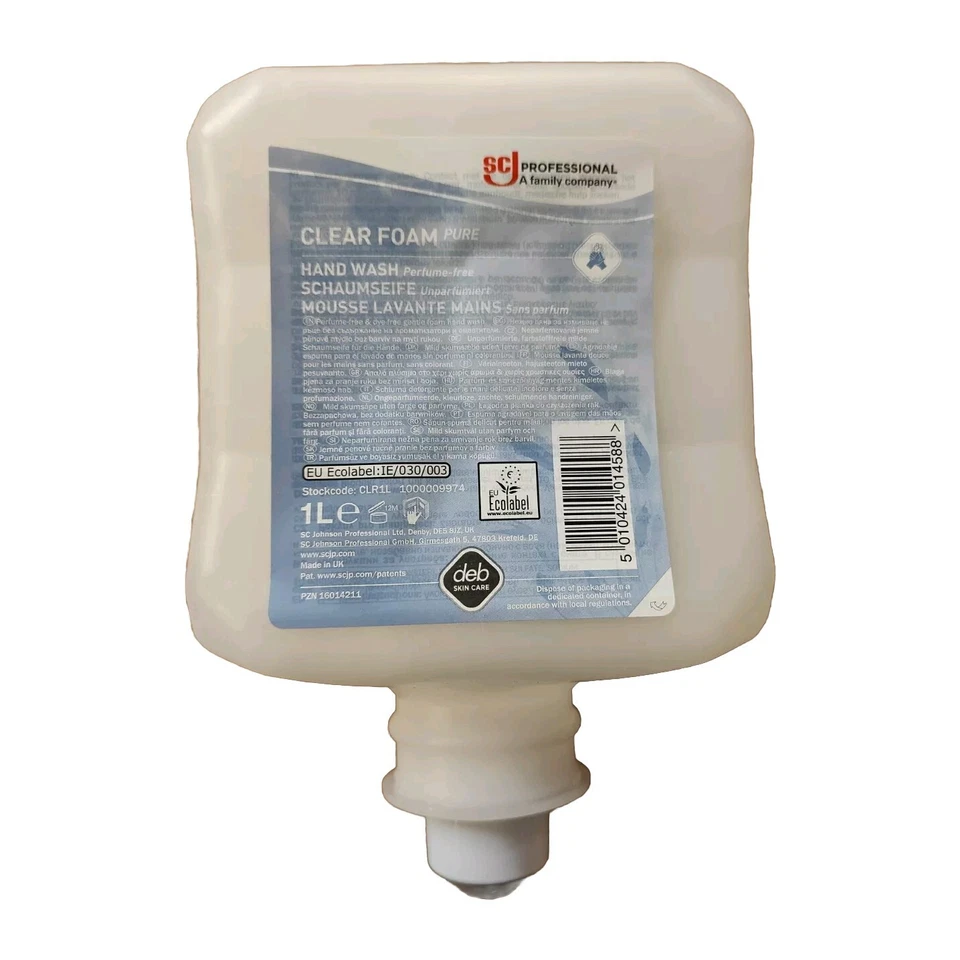 Sc Johnson Professional Deb Skincare CLR1L Clear Foam Cartridge 1 Litre