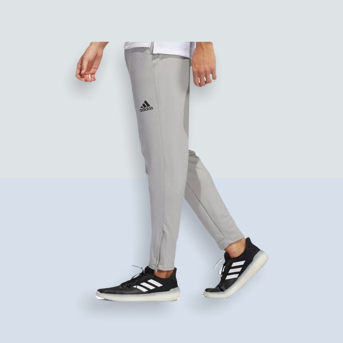 NEW ADIDAS City Fleece Men's Pants, Color - Grey/Black; GE3407