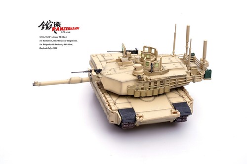 Panzerkampf 1/72 US M1A2 TUSKII Tank 4th Infantry Division Baghdad 2008+2 Soldie - Picture 9 of 10