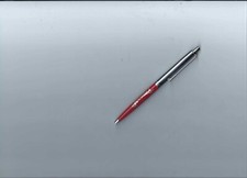 Vintage Paper Mate Red Profile Regular Grip W/Chrome Double Heart BallPoint Pen