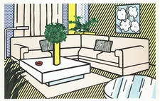 ROY LICHTENSTEIN 'Yellow Vase' 1990-91 Large Interior Gallery Postcard Promo NEW