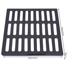 Outdoor Drain Cover, 19.7 19.7" Cast Iron Drain Sewer Grate for Catch Basin USA